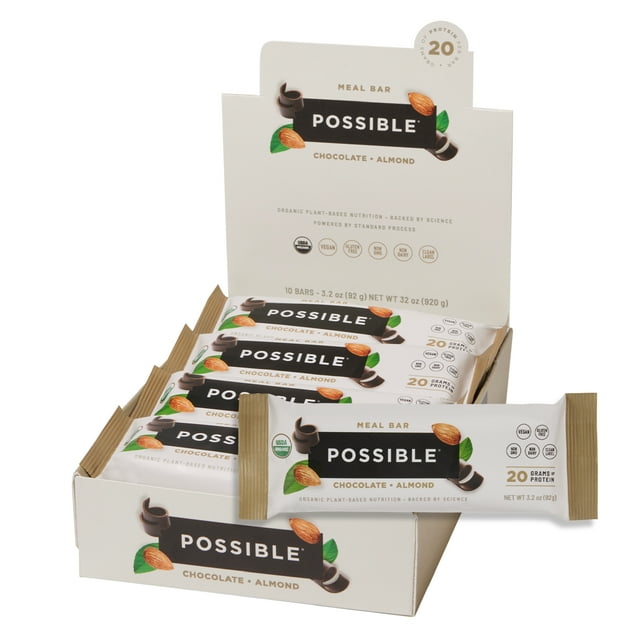 POSSIBLE Meal Bar High Protein Energy Bars with 20g of Organic Plant