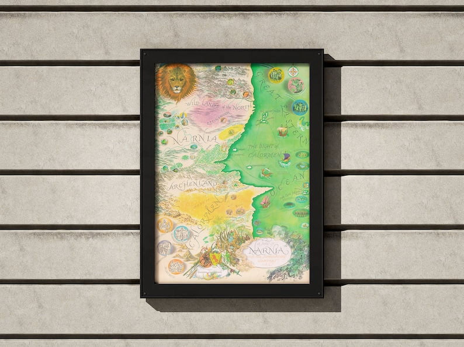 POSTER A Map of Narnia and the Surrounding Countries, 1972 Pauline ...