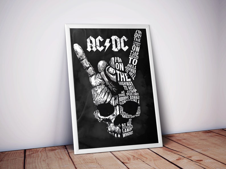 POSTER AC/DC Poster | Band Posters | ACDC Poster Prints | Music Poster ...
