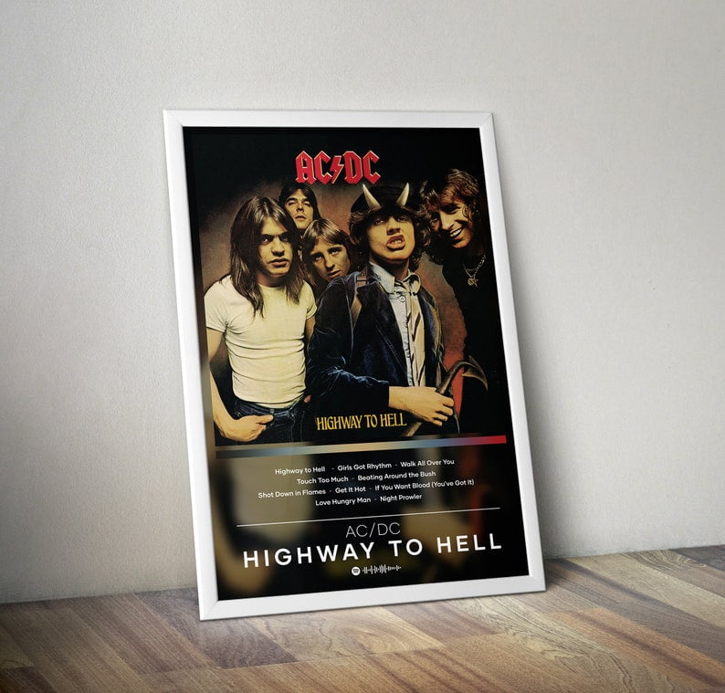 POSTER AC/DC Poster Print | Highway to Hell Poster | Album Poster ...