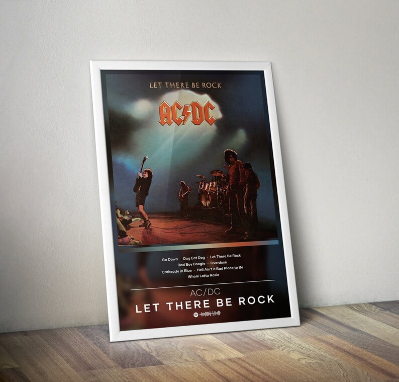 POSTER AC/DC Poster Print | Let There Be Rock Poster | Album Poster ...