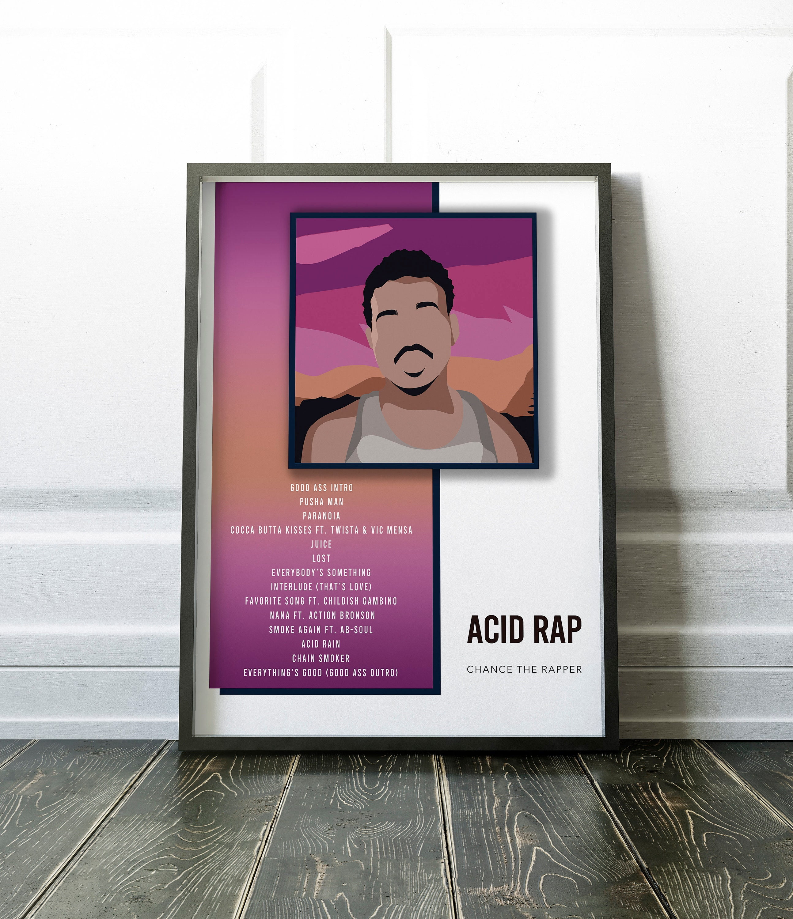 POSTER Acid Rap Tracklist Poster - Chance the Rapper Album Cover Poster ...