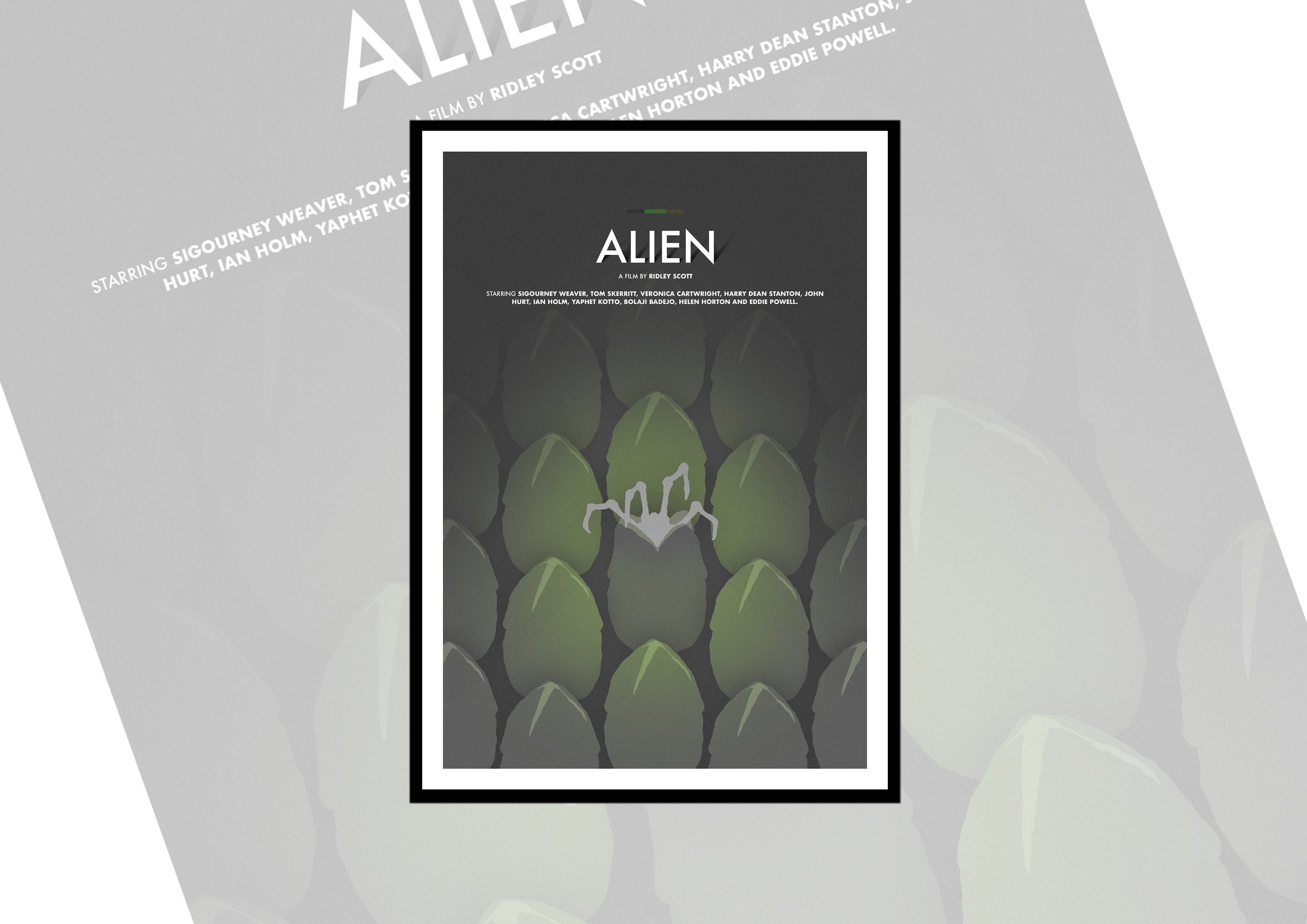 POSTER Alien 1979 Inspired Minimalist Print, Alternative Movie Poster