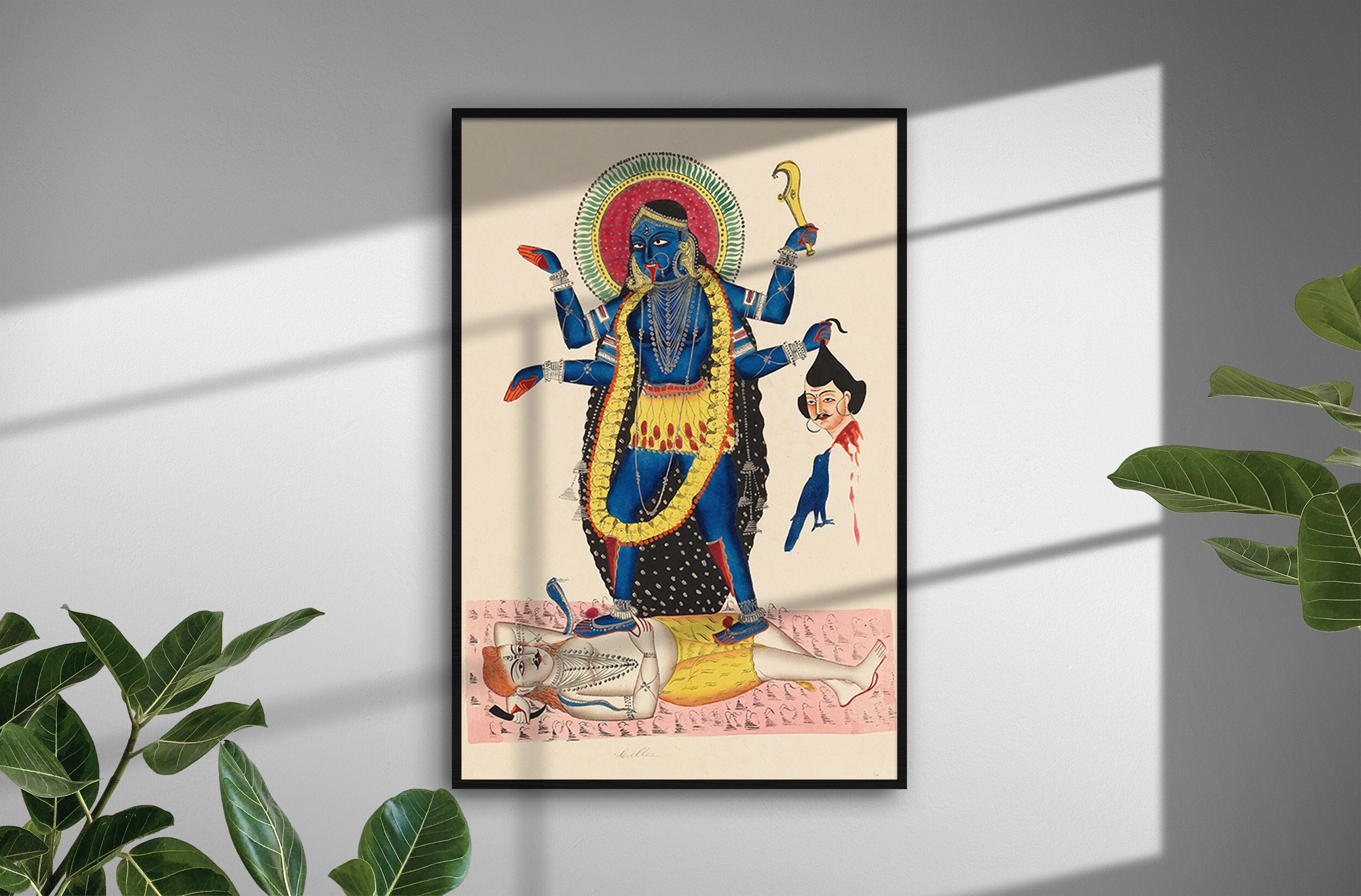 Goddess Kali/Hindu Goddess Poster with Glitter Effect -Reprint on Paper ( Unframed : Size 16x20 Inches