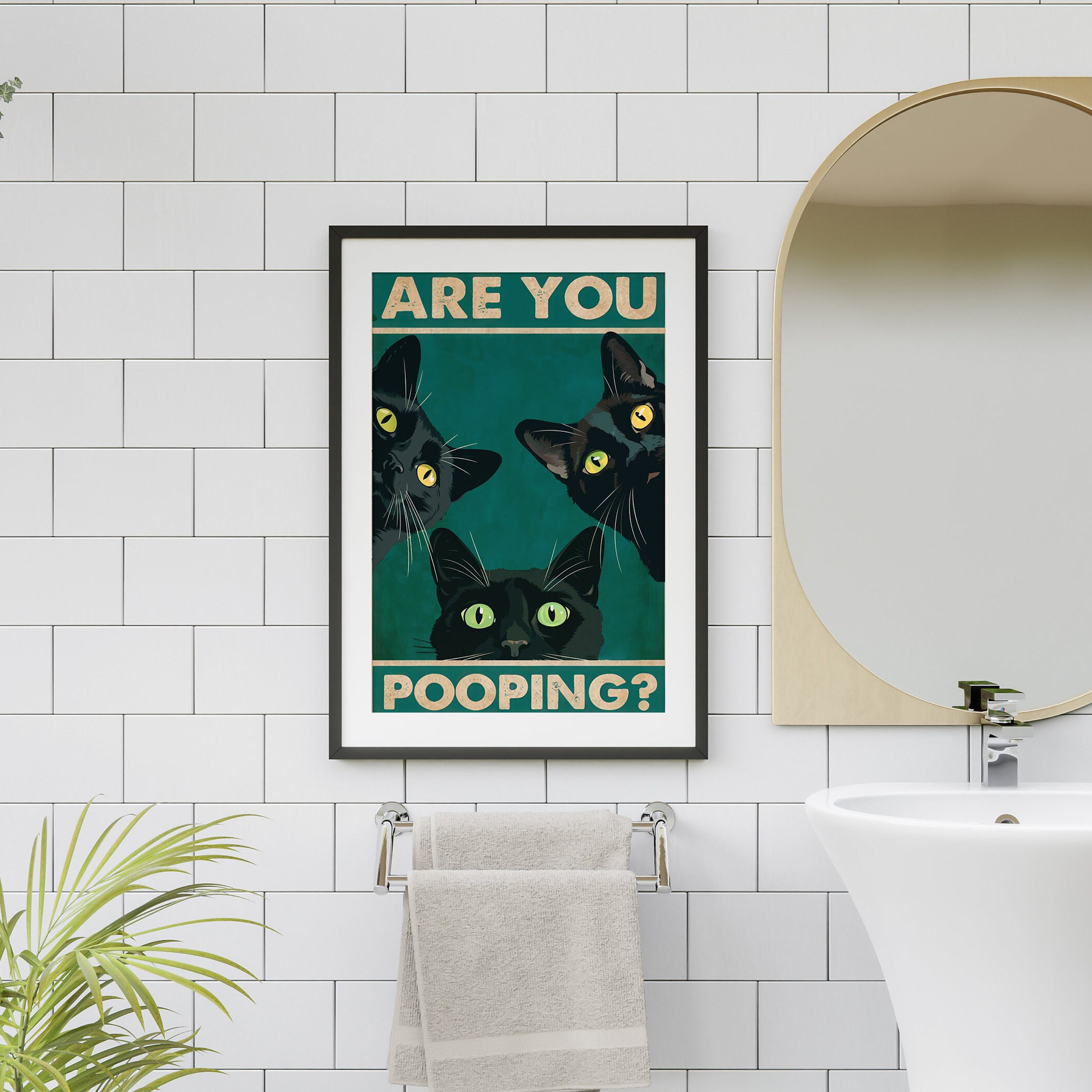 POSTER Are You Pooping Cat Print, Cat Bathroom Decor, Funny Bathroom Poster, Bathroom Decor Wall ...