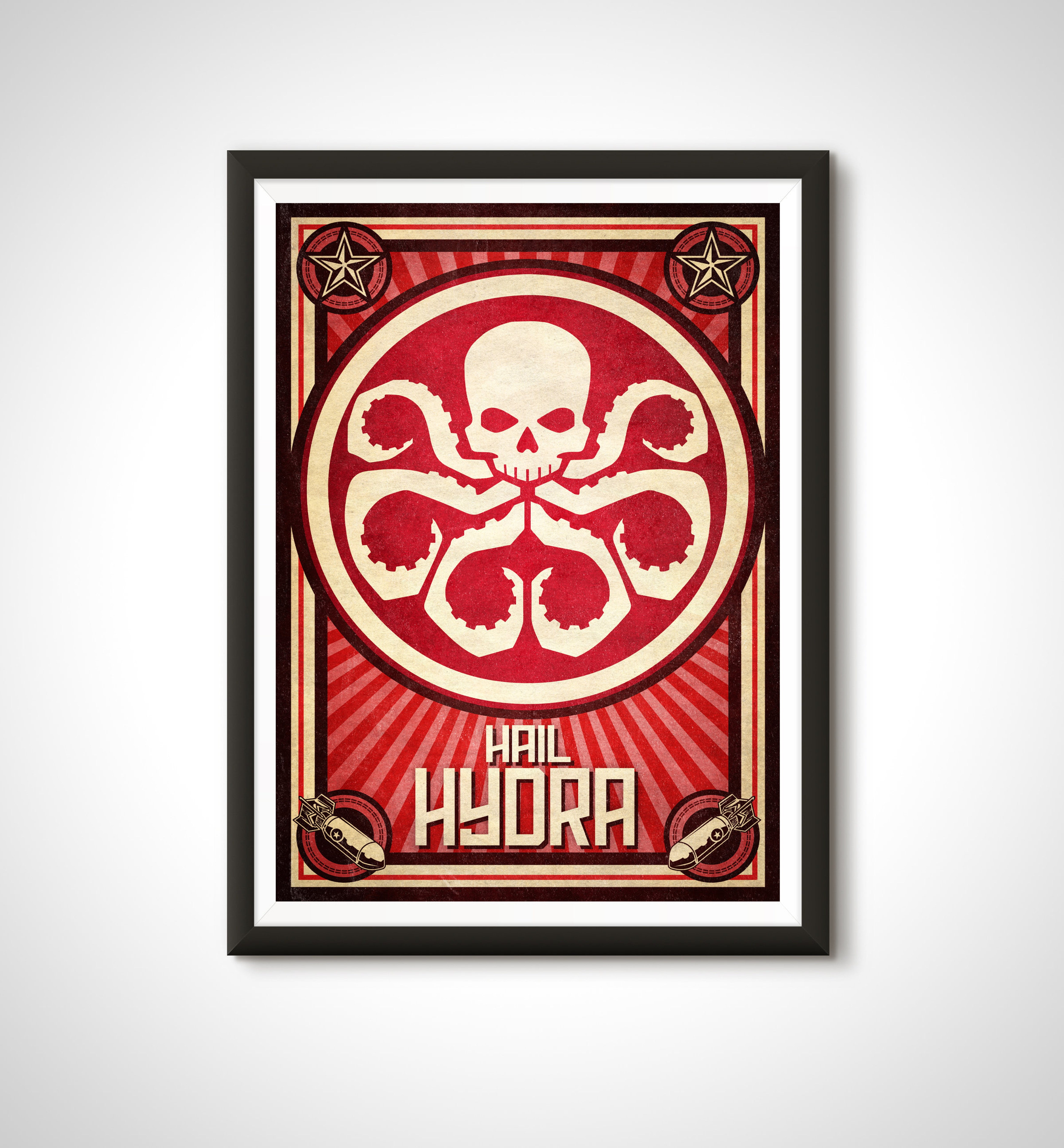 POSTER Avengers Movie Poster Hail Hydra Propaganda Print Marvel MCU