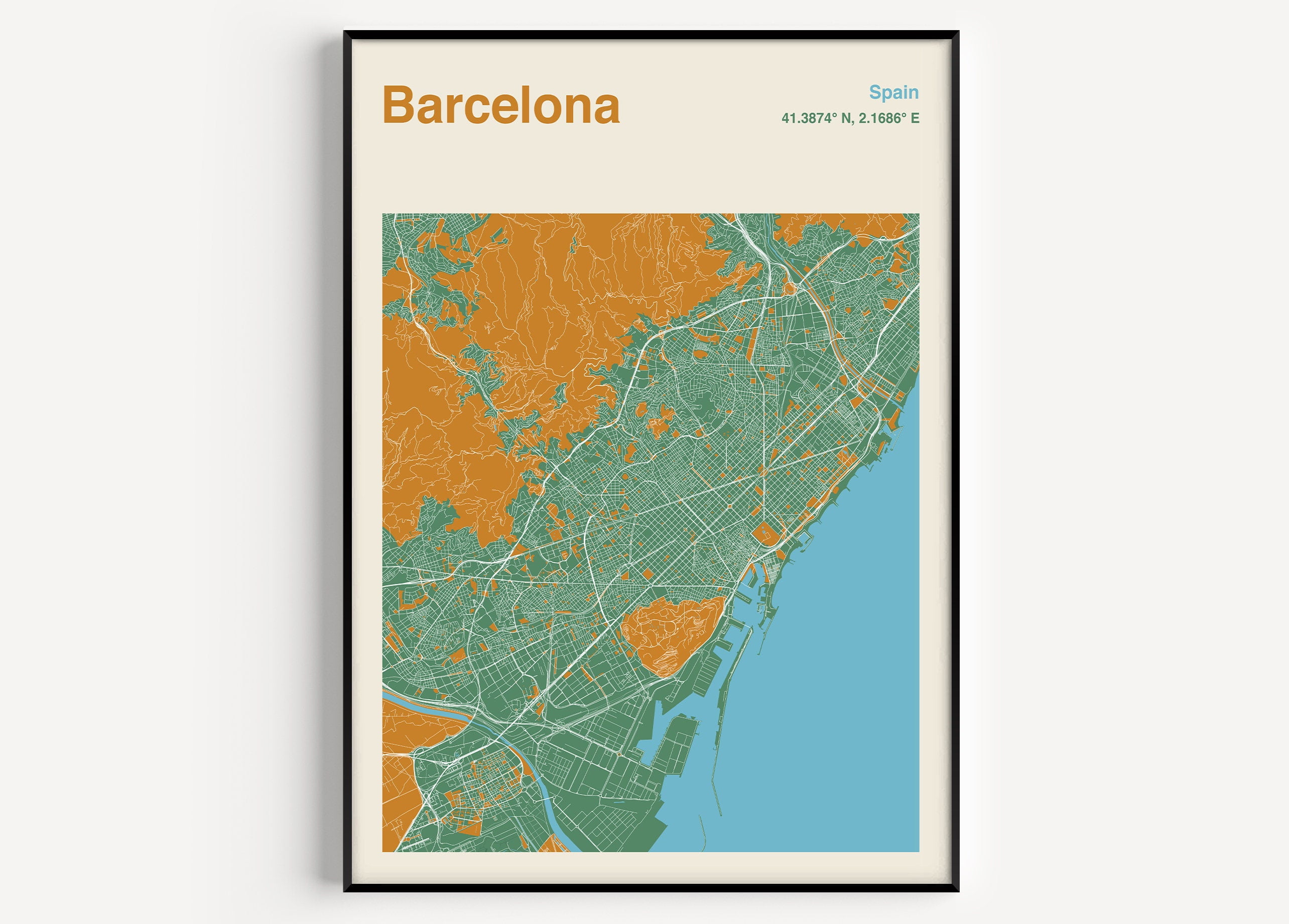 POSTER Barcelona City Map Colour - POSTER Barcelona City Map Colour Barcelona Spain Map Poster Barcelona Map Wall Art Map Of Barcelona Spain Travel Poster Map Print UNFRAMED D3560b0e A147 4824 A31f 105e0a8272b8.6a0195e0be2fde82bda62ee987223b1b