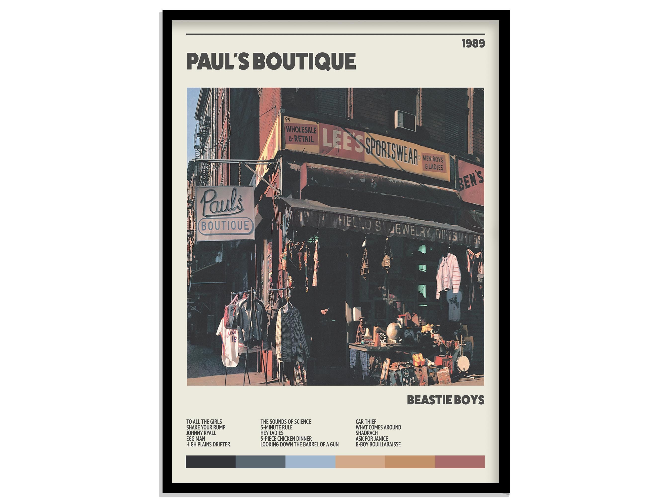 POSTER Beastie Boys Paul's Boutique Retro Music Album Poster Print