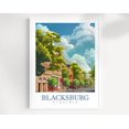 thumbnail image 1 of POSTER Blacksburg Virginia Travel Print Wall Art Virginia Wall Hanging Home Decor Blacksburg Gift Art Lovers Blacksburg Art Lover Travel Poster art UNFRAMED, 12x18, 1 of 2