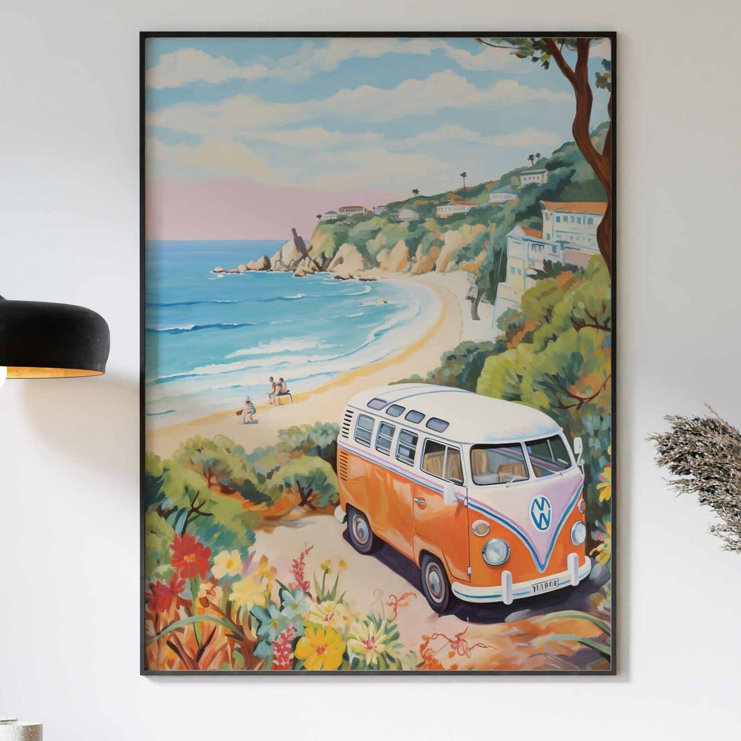 POSTER Boho Art, Boho Print, Rustic Campervan Art, Seaside Wall Decor ...