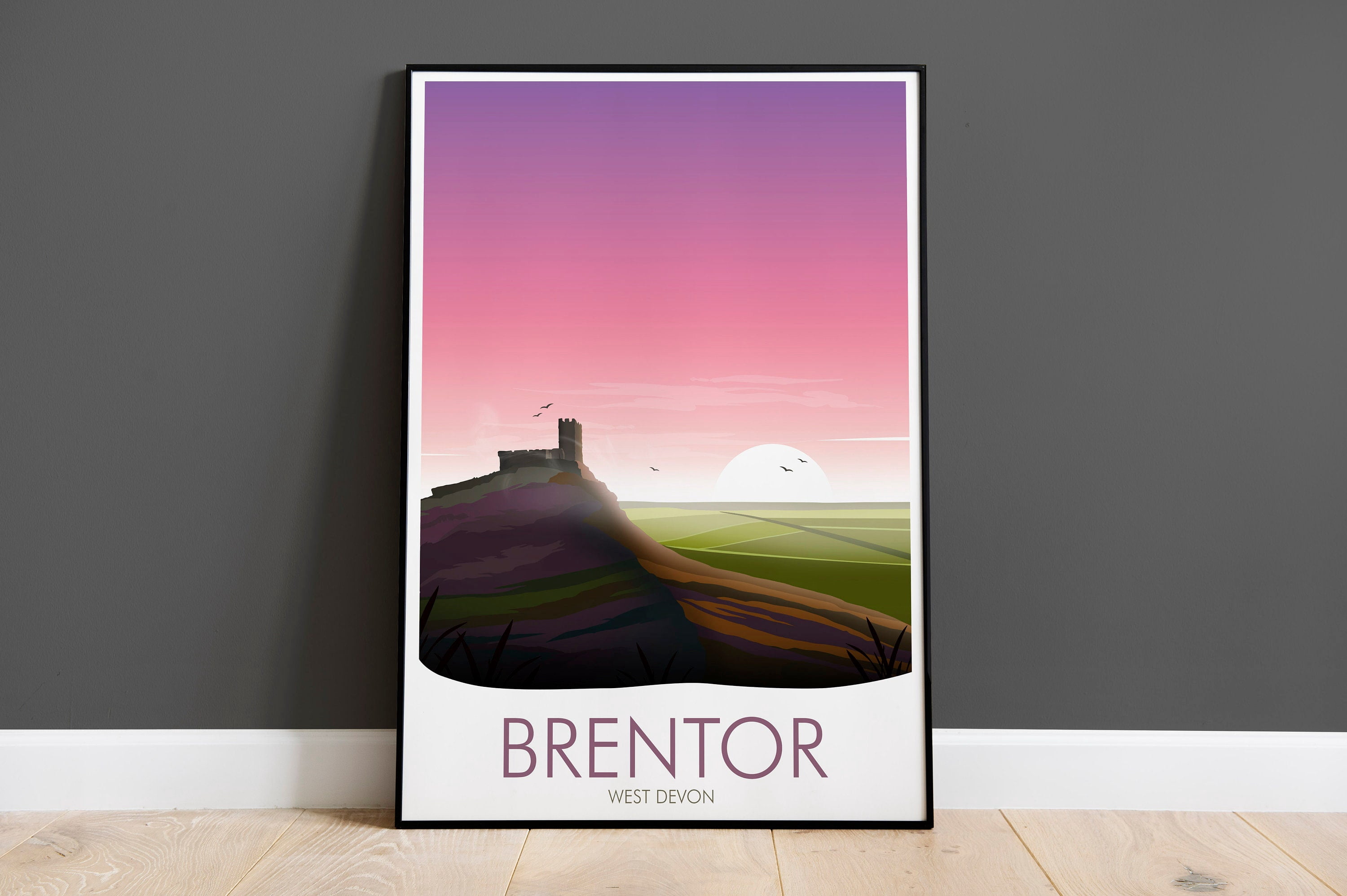 POSTER Brentor Print, Dartmoor PrintUNFRAMED