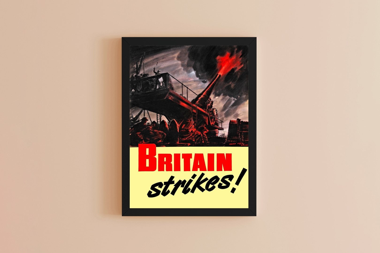 Poster Britain Strikes! British Army Second World War Propaganda Poster