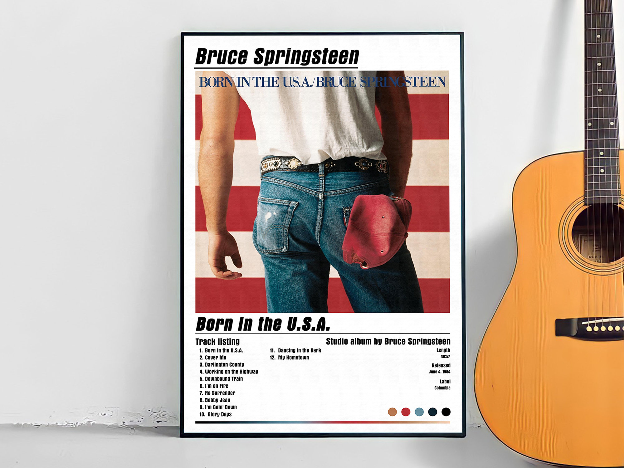 POSTER Bruce Springsteen Born In The USA Album Cover Poster UNFRAMED Poster bruce springsteen born in the usa album cover poster unframed