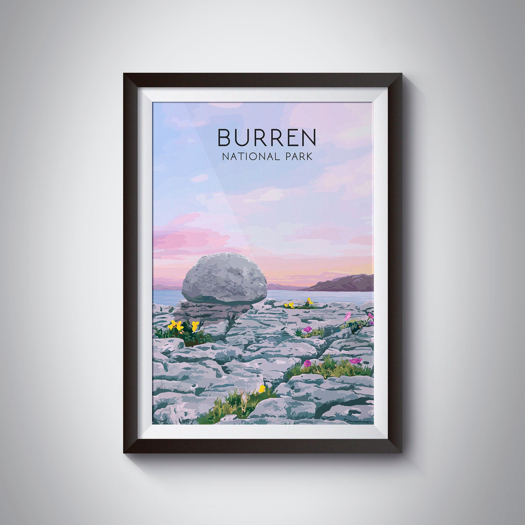 POSTER Burren National Park Poster, Republic of Ireland, Irish Travel