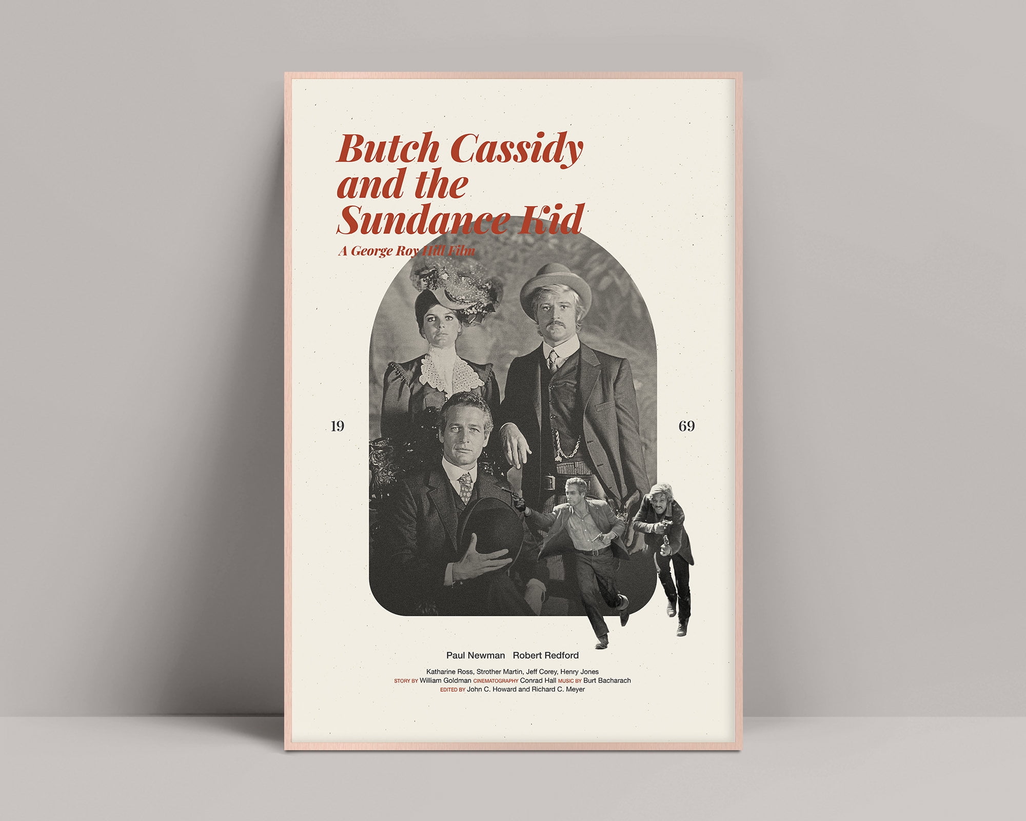 POSTER Butch Cassidy and The Sundance Kid, Minimalist Poster, Paul