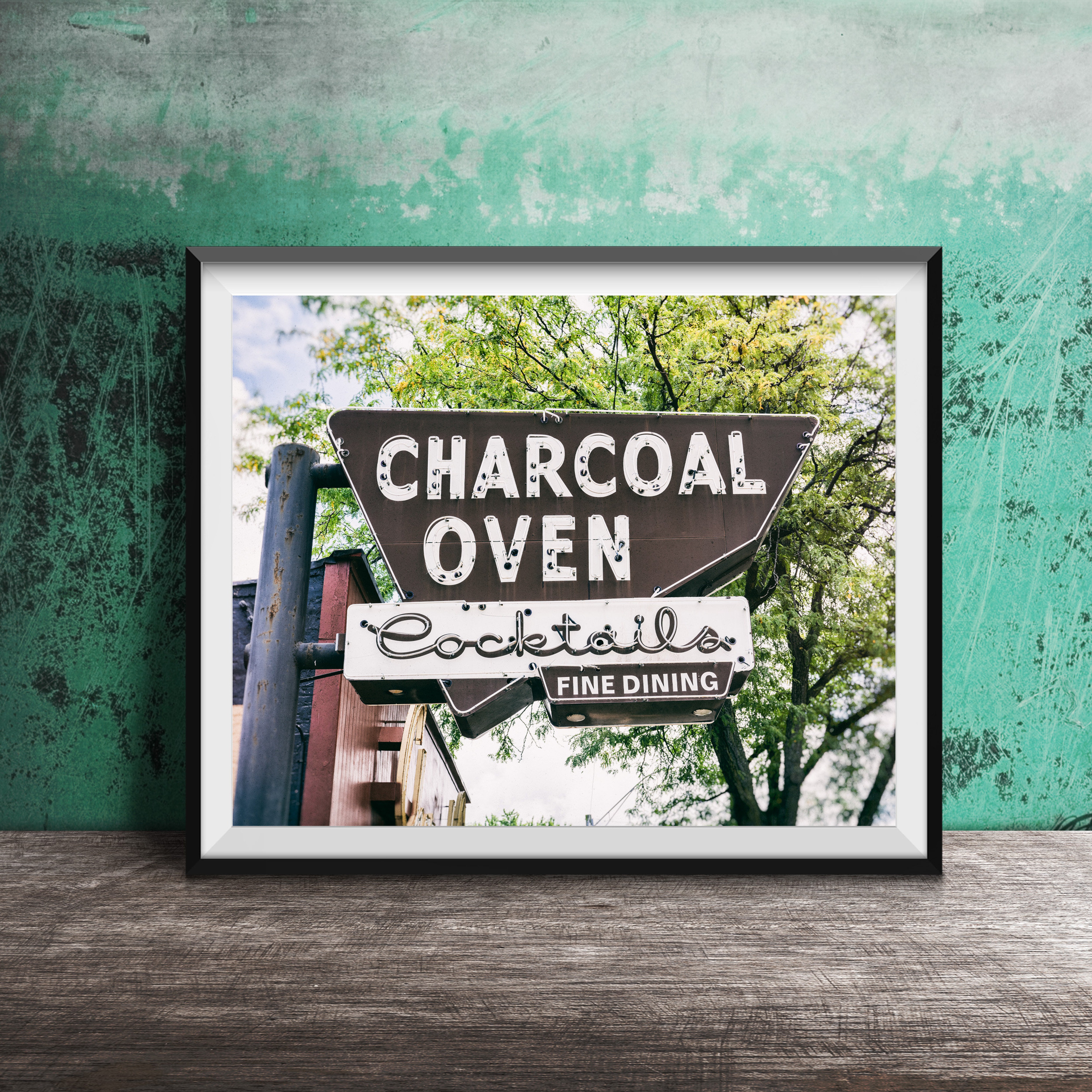 POSTER CHARCOAL OVEN, Skokie, IL Photography Print Chicagoland