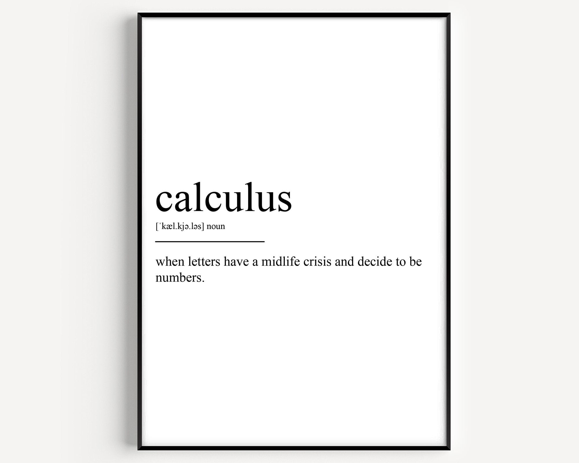 POSTER Calculus Definition Print-UNFRAMED - Walmart.com