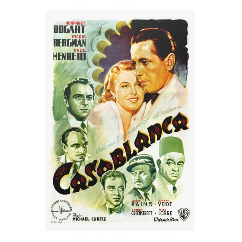 POSTER Casablanca (1942) Italian Movie Poster-UNFRAMED - Walmart.com