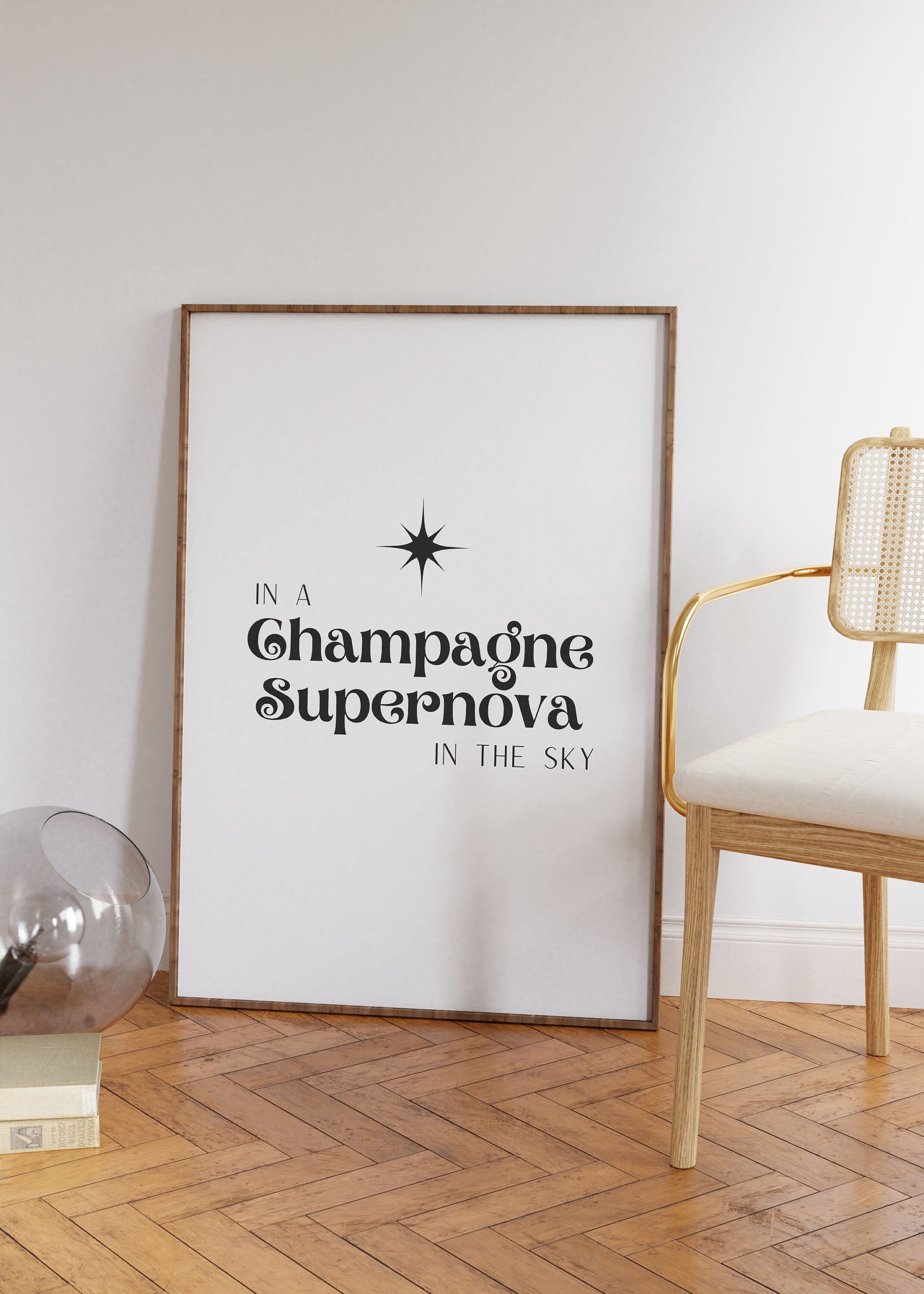 POSTER Champagne supernova, rock lyrics poster, Oasis music print