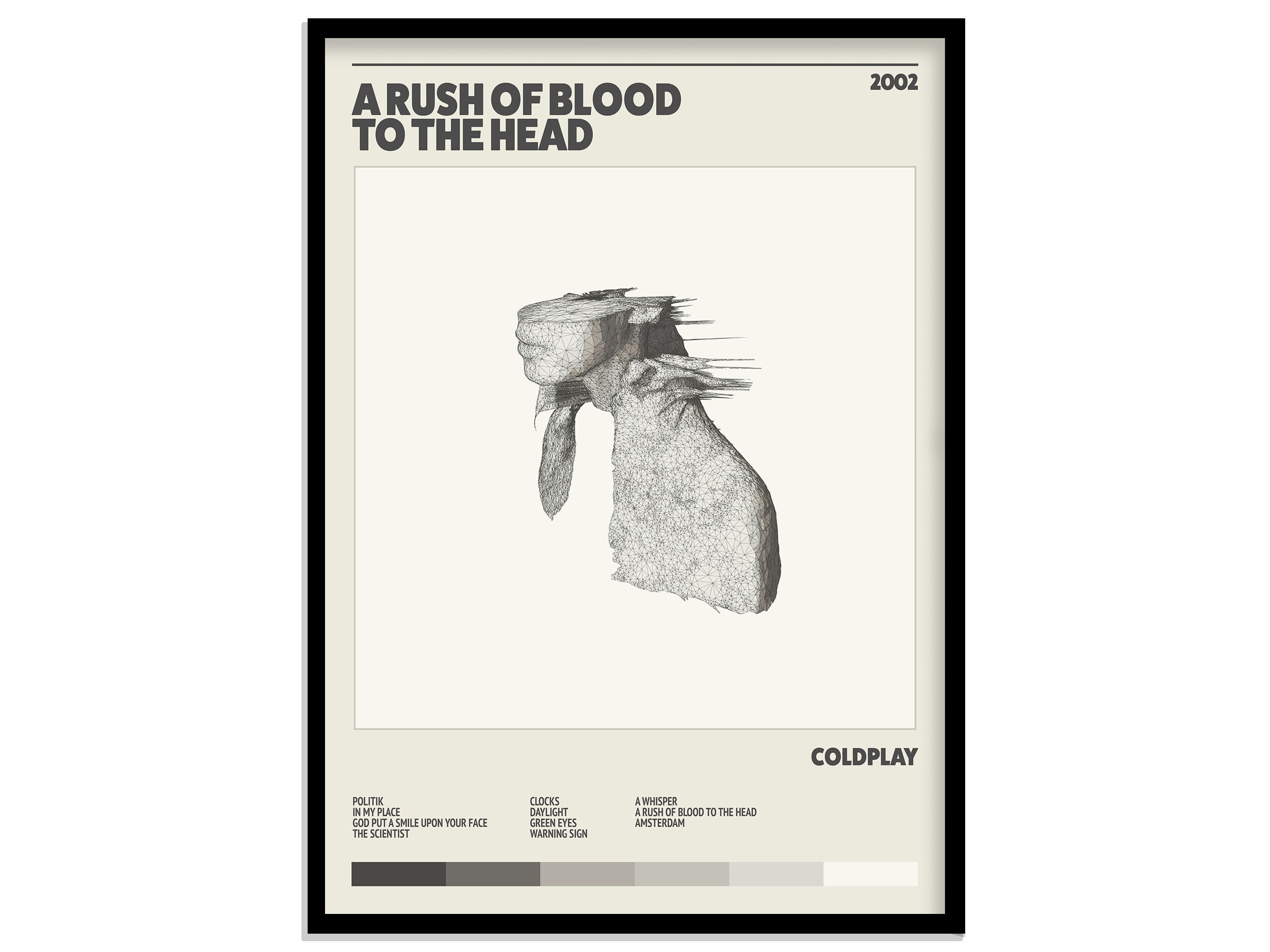 POSTER Coldplay - A Rush of Blood to the Head - Retro Music Album