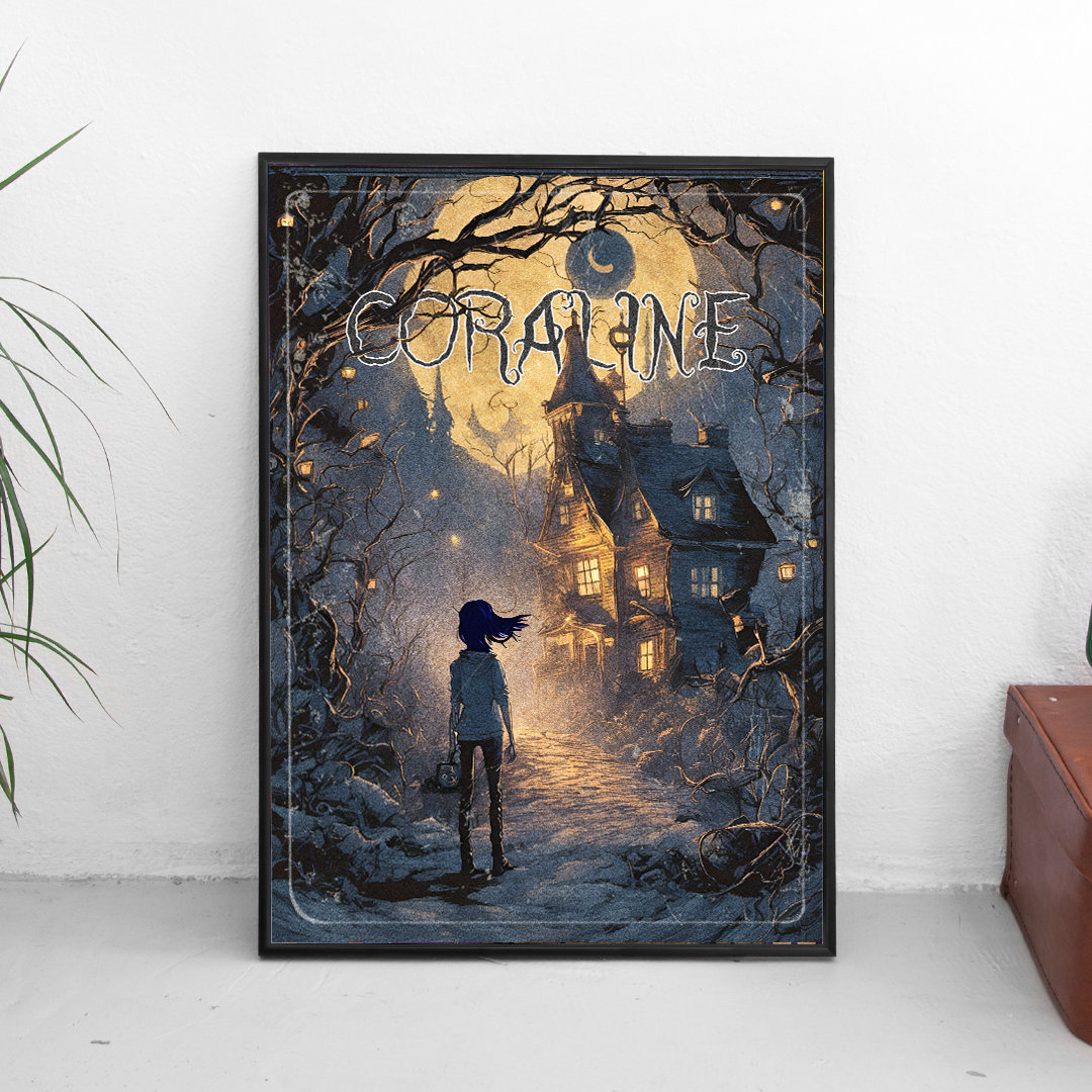 POSTER Coraline Poster, Coraline print, A3, A4, A5, Comic Book Poster, Tim BurtonUNFRAMED