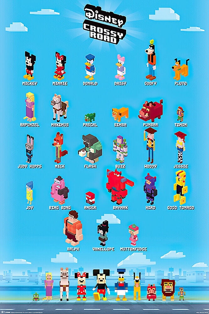 POSTER Crossy Road - Gaming Poster / Print (Characters)-12x18-UNFRAMED ...