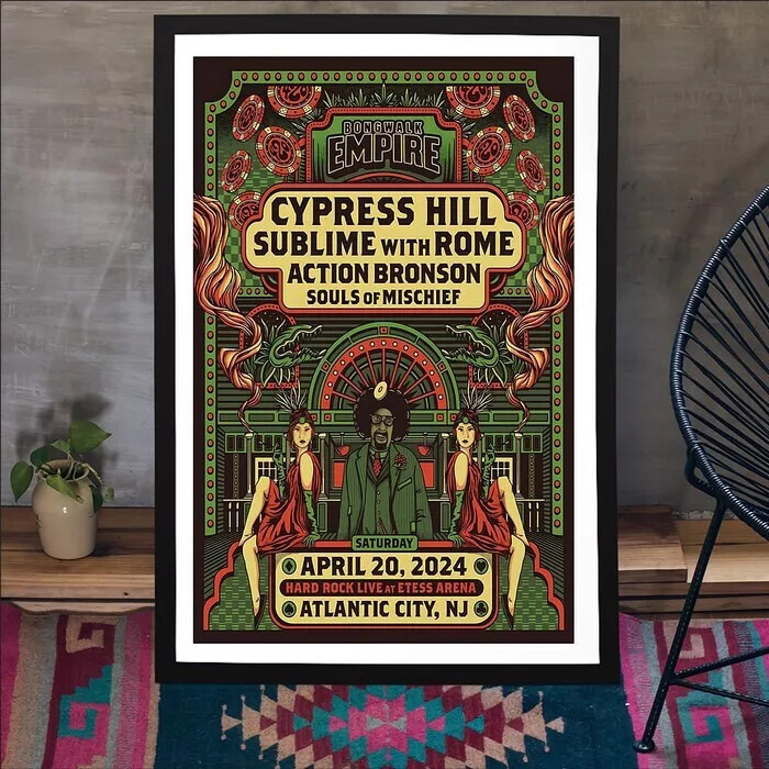 POSTER Cypress Hill April 20, 2024 Hard Rock Live At Etess Arena