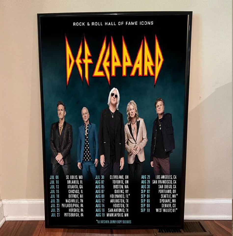 POSTER Def Leppard The Summer Stadium Tour 2024 Schedule Date List With