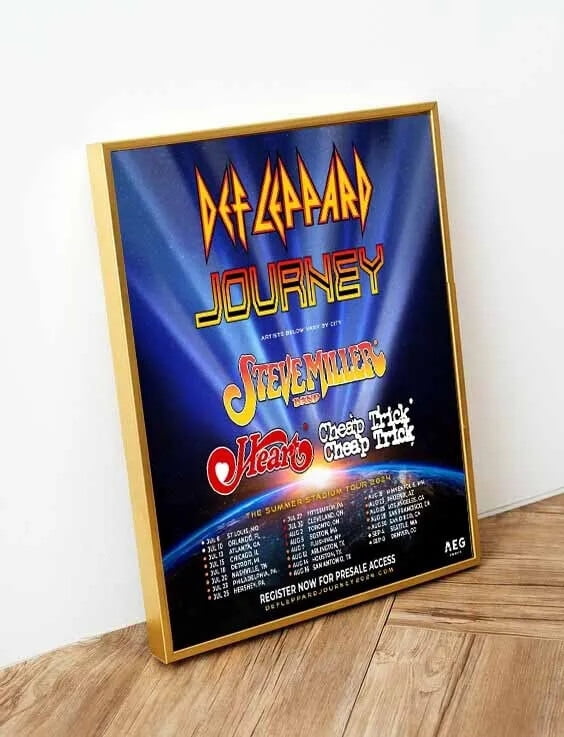 POSTER Def Leppard and Journey CoHeadlining Summer 2024 Tour poster