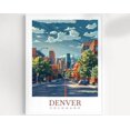 thumbnail image 1 of POSTER Denver Cityscape Print Colorado wall art Home Decor USA City Art Print Denver Wall Art Denver Enthusiast Gift Denver Wall Hanging gift UNFRAMED, 12x18, 1 of 2