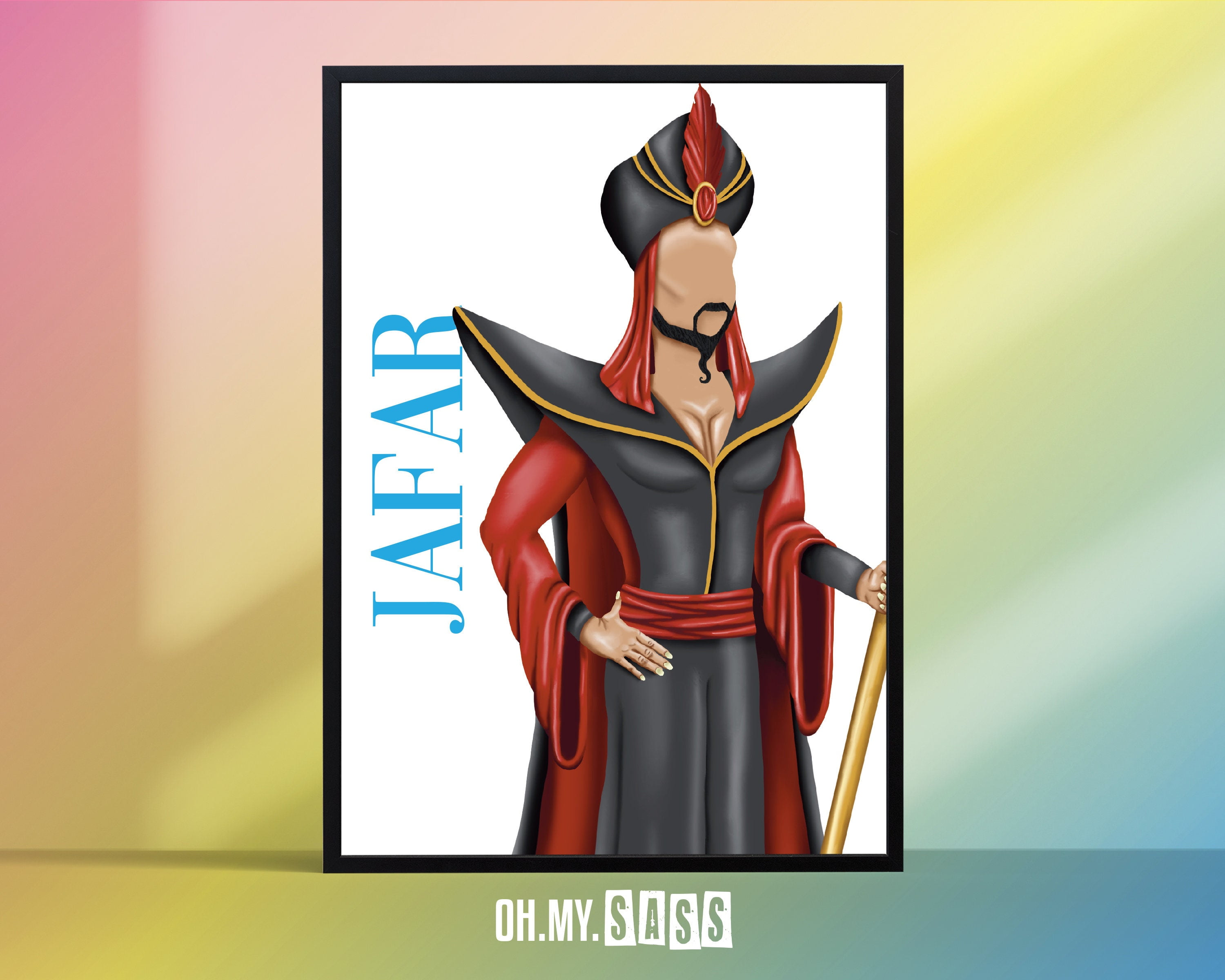 POSTER Disney Jafar Magazine Cover Print | Aladdin Villain Poster ...