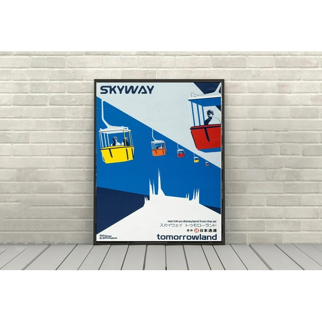 POSTER Disney Skyway Poster Disney Attraction poster Disney Skyliner ...