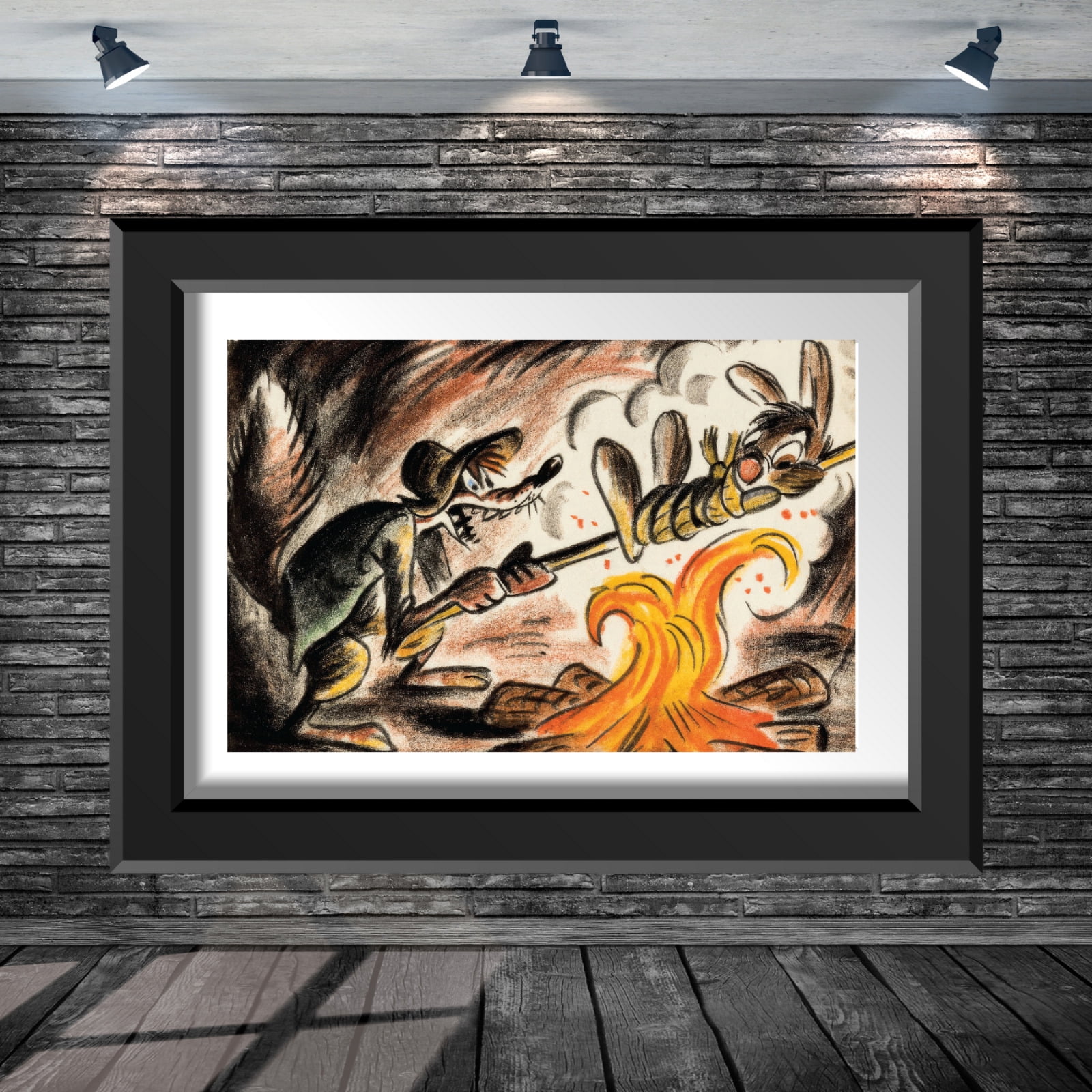 POSTER Disney Song of the South Brer Rabbit Fox Fire Sketch Poster ...