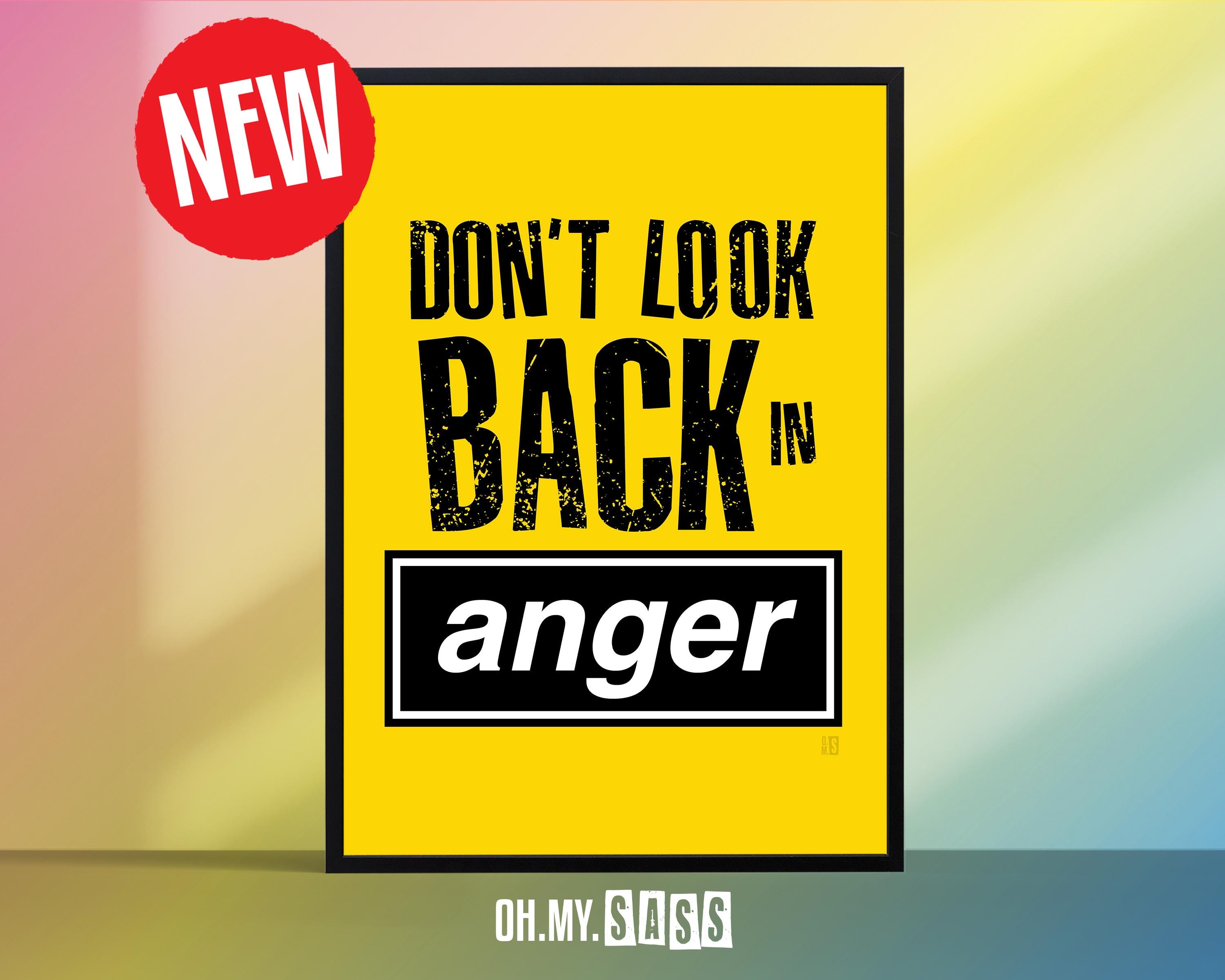 POSTER Don't Look Back in Anger Oasis 25 Tour Band British Rock Music
