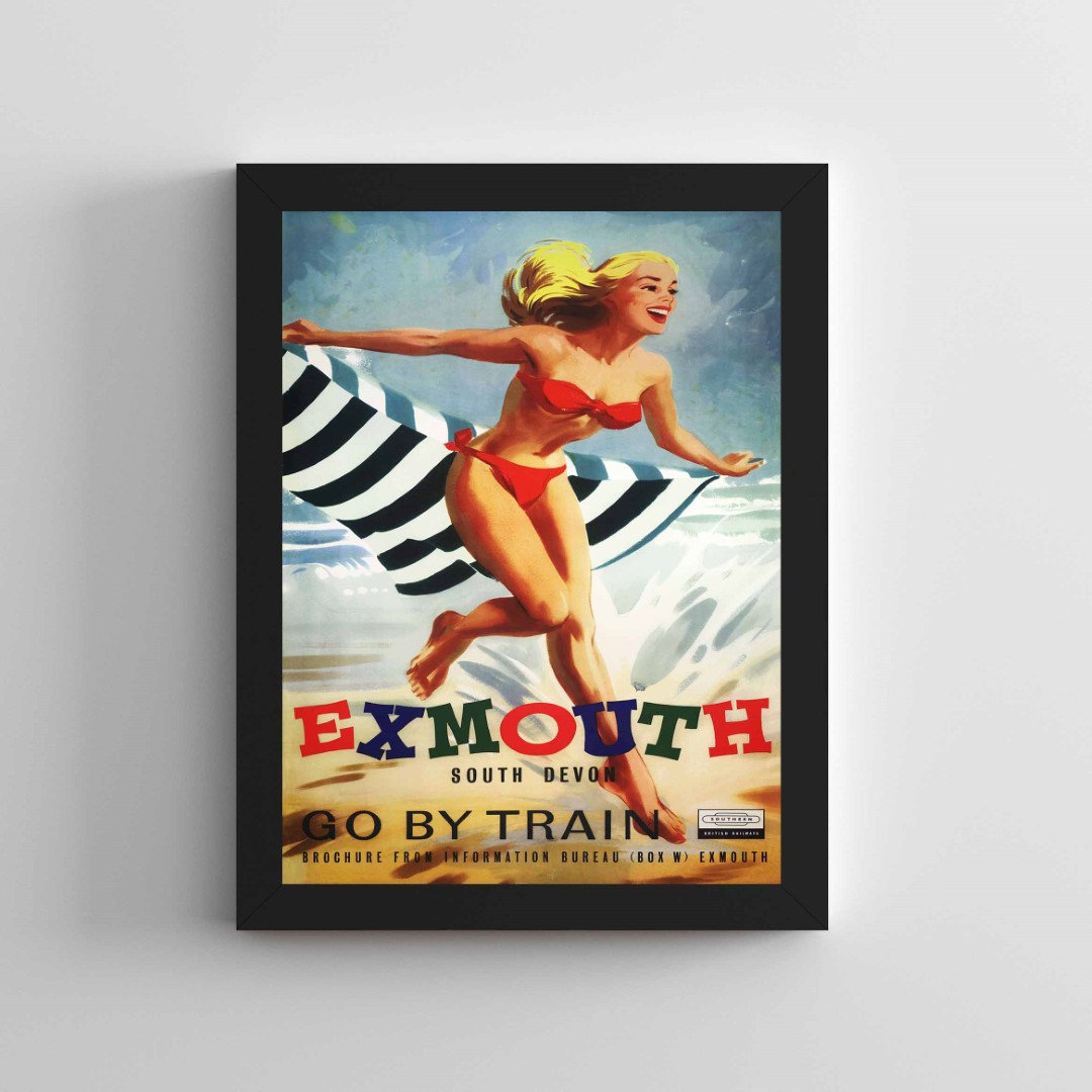 POSTER Exmouth Devon British Railways Travel Poster UNFRAMED