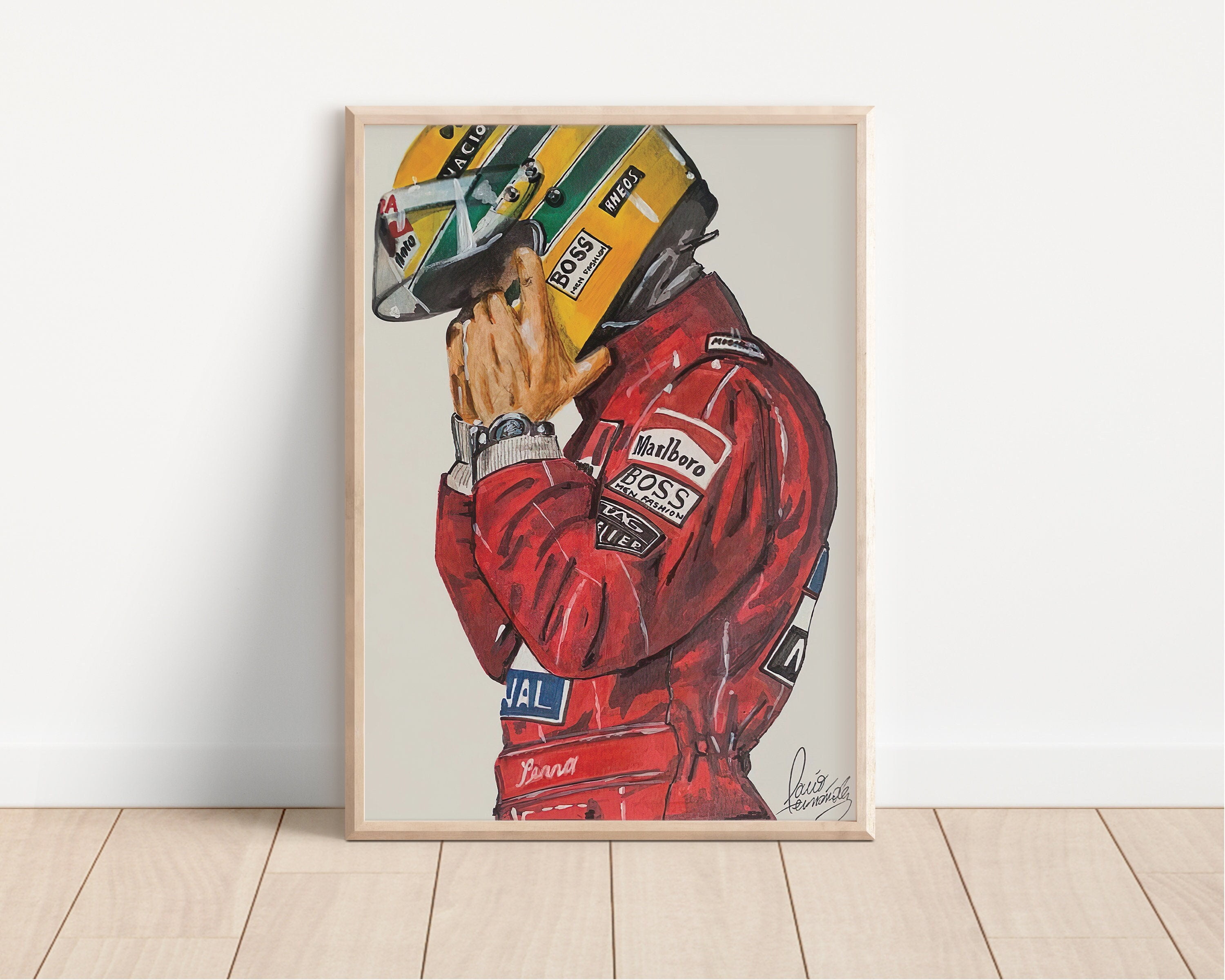 POSTER F1 Ayrton Senna Poster Ayrton Senna Print Formula 1 Gift