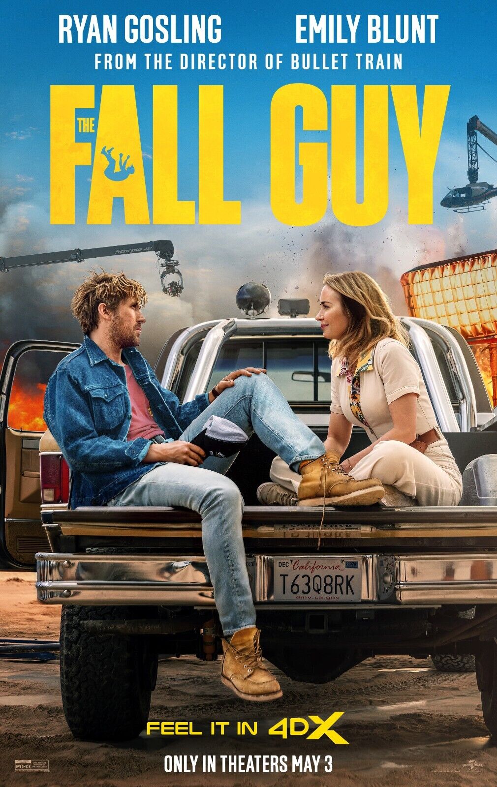 POSTER Fall Guy Ryan Gosling Emily Blunt 2024 Movie PREMIUM POSTER MADE