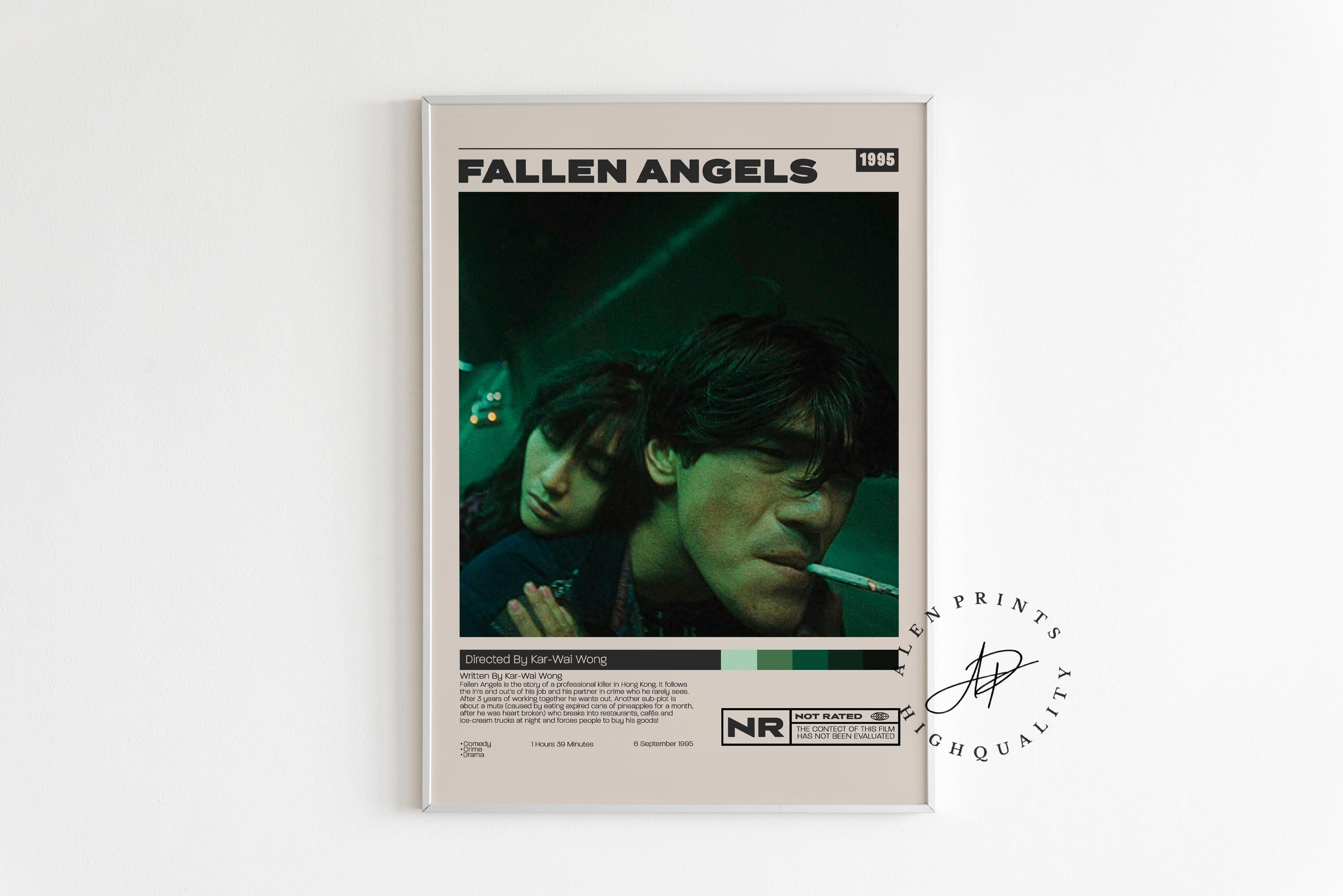 POSTER Fallen Angels, Kar-Wai Wong, Minimalist Movie Poster, Vintage