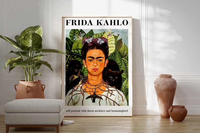 POSTER Frida Kahlo Portrait Poster, Mexican Artist Print, Painting Art