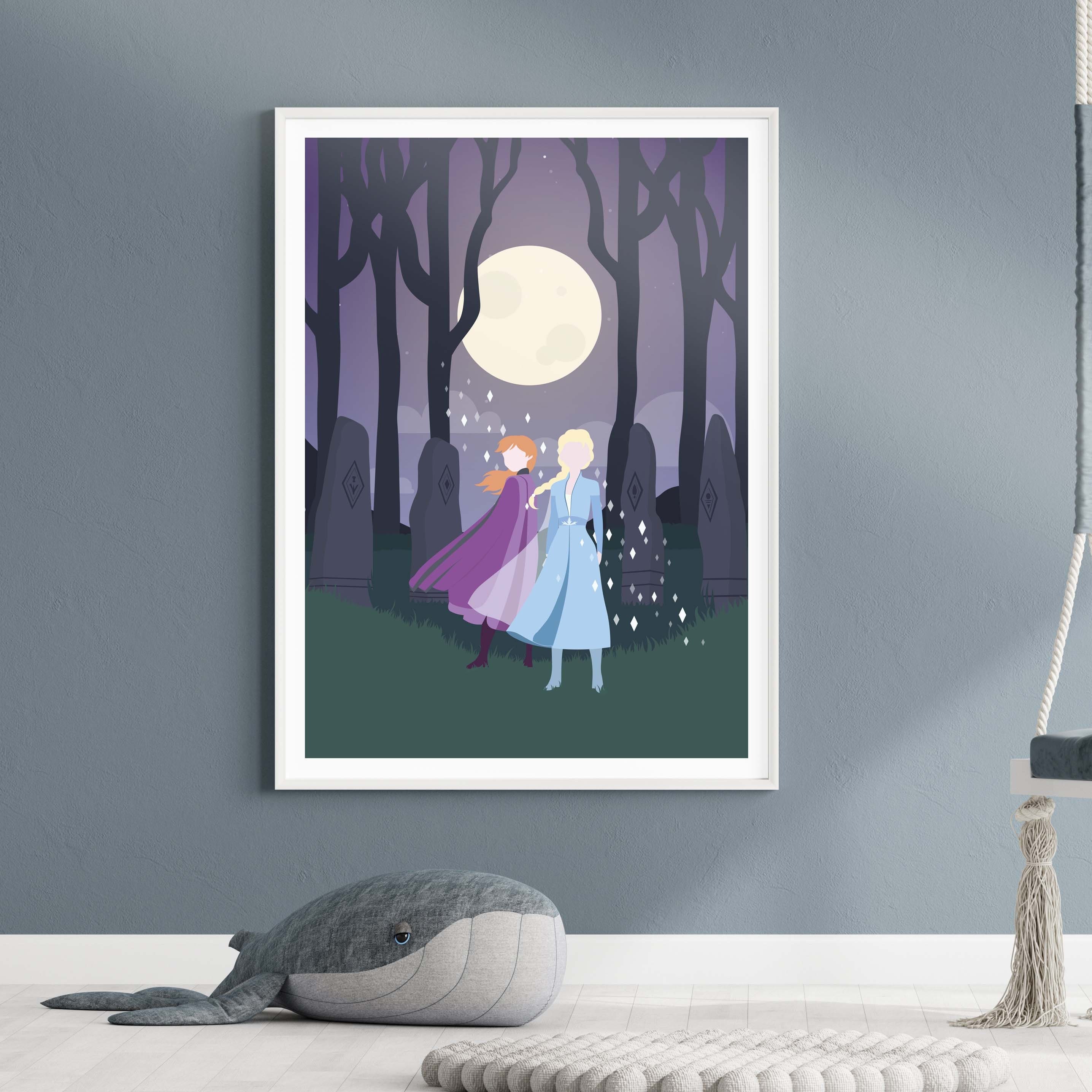 Poster Frozen 2 wall art - inspired minimalist movie Poster / print ...