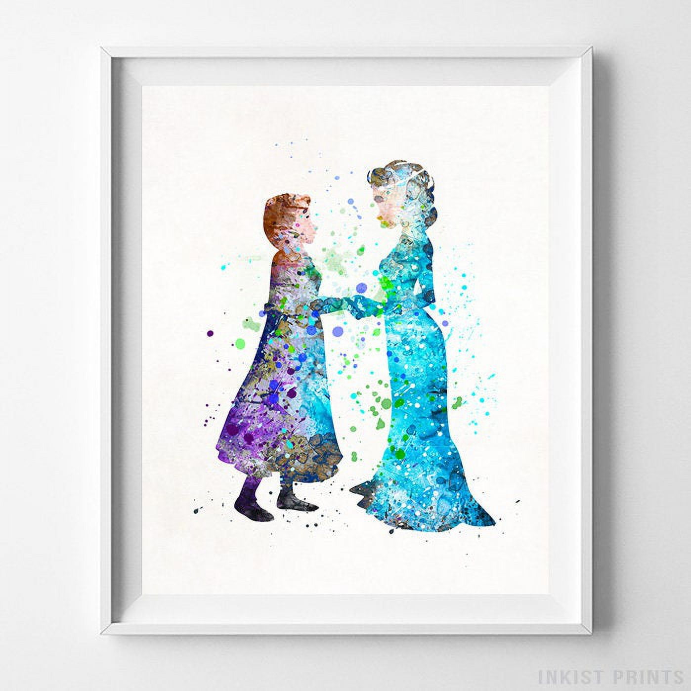 POSTER Frozen Watercolor, Elsa Art, Elsa Poster, Disney Poster, Elsa ...