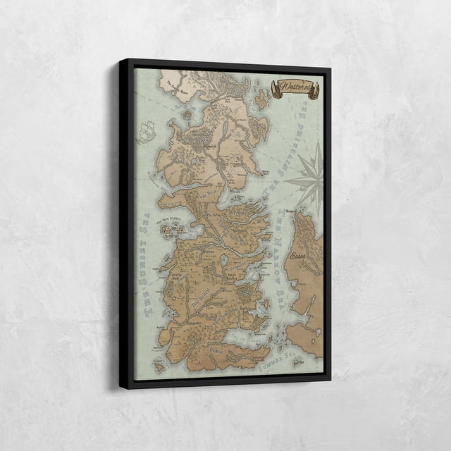 POSTER Game of Thrones Map, Westeros Map, GoT Map, Fantasy Map Print