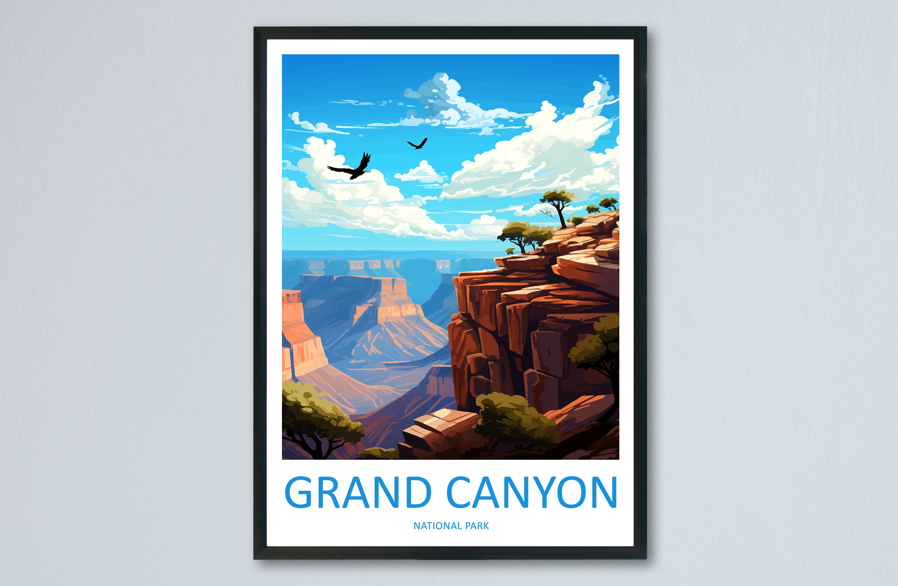 Grand Canyon National Park Greeting Card - 5x7" Travel Keepsake Card, Blank Inside