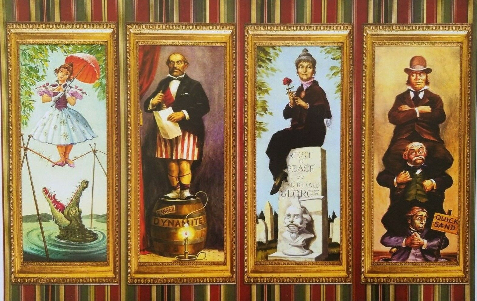 POSTER HM Stretching Portraits Tightrope Haunted Mansion Poster Print-16x24-UNFRAMED - Walmart.com