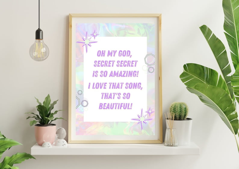 POSTER Han Jisung Quote Art, Stray Kids Poster, Han Secret Secret Is So