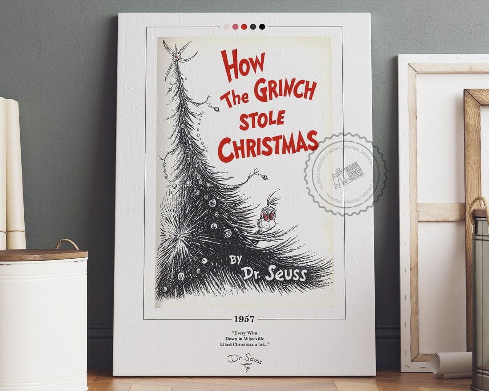 POSTER How the Grinch Stole Christmas Book Cover Poster | Dr. Seuss