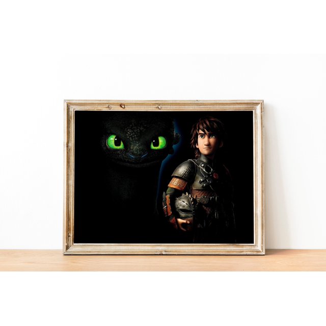 POSTER How to train your dragon, Hiccup and Toothless, Printable Poster ...