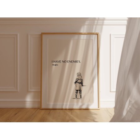 POSTER I Have No Enemies, Thorfinn Vinland Saga, Wall Art, Anime Manga Quote Aesthetic Print, Japanese Panels, Gift-UNFRAMED