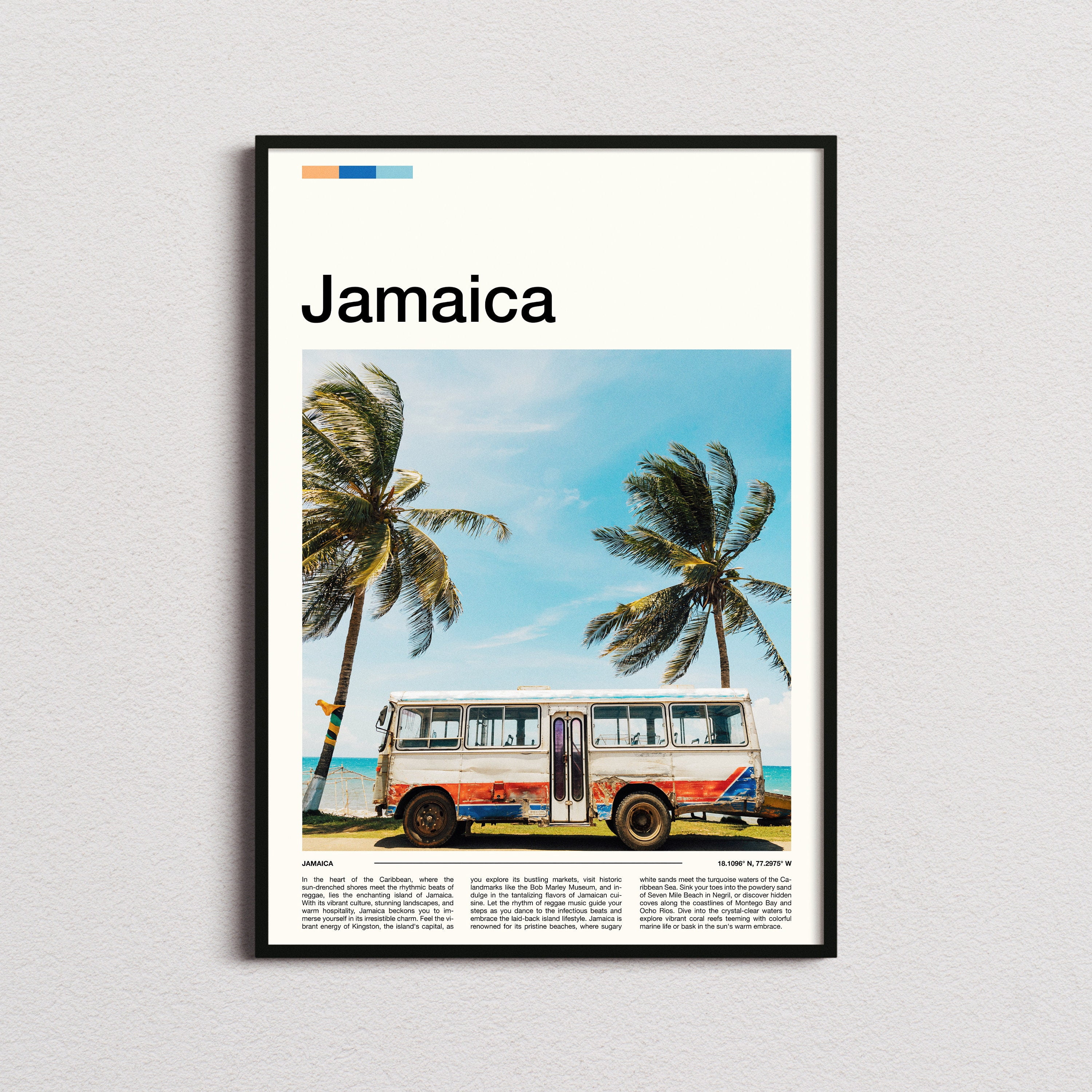 POSTER Jamaica Print, Jamaica Poster, Jamaica Wall Art, Jamaica Art ...