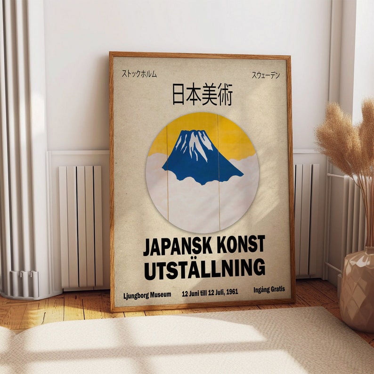 POSTER Japanese Art Exhibition Poster Swedish Art Gallery Print 1961